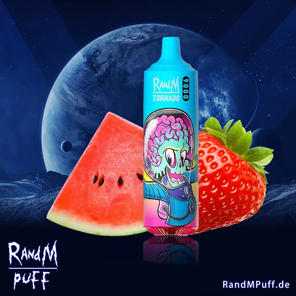 Puff jetable RandM Tornado 9000 Strawberry Watermelon