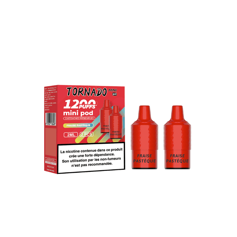 Recharge Tornado Mini Fumot - 2 Pods 2ml 20mg - Fraise Pastèque