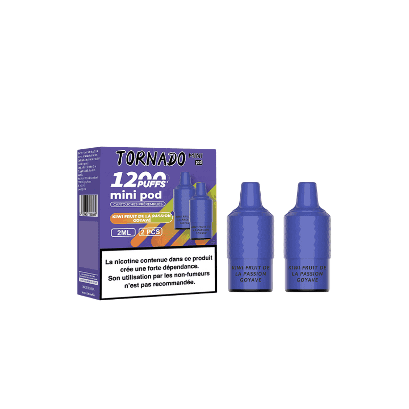Recharge Tornado Mini Fumot - 2 Pods 2ml 20mg - Kiwi Fruit de la Passion Goyave