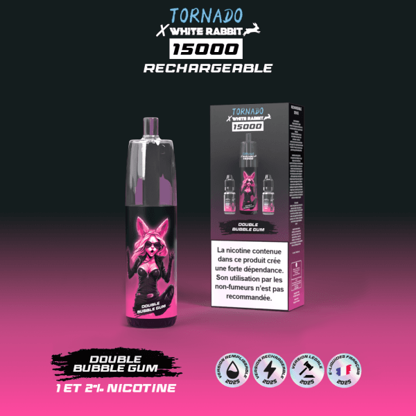 Puff Tornado x White Rabbit Puff 15000 - Double Bubble Gum